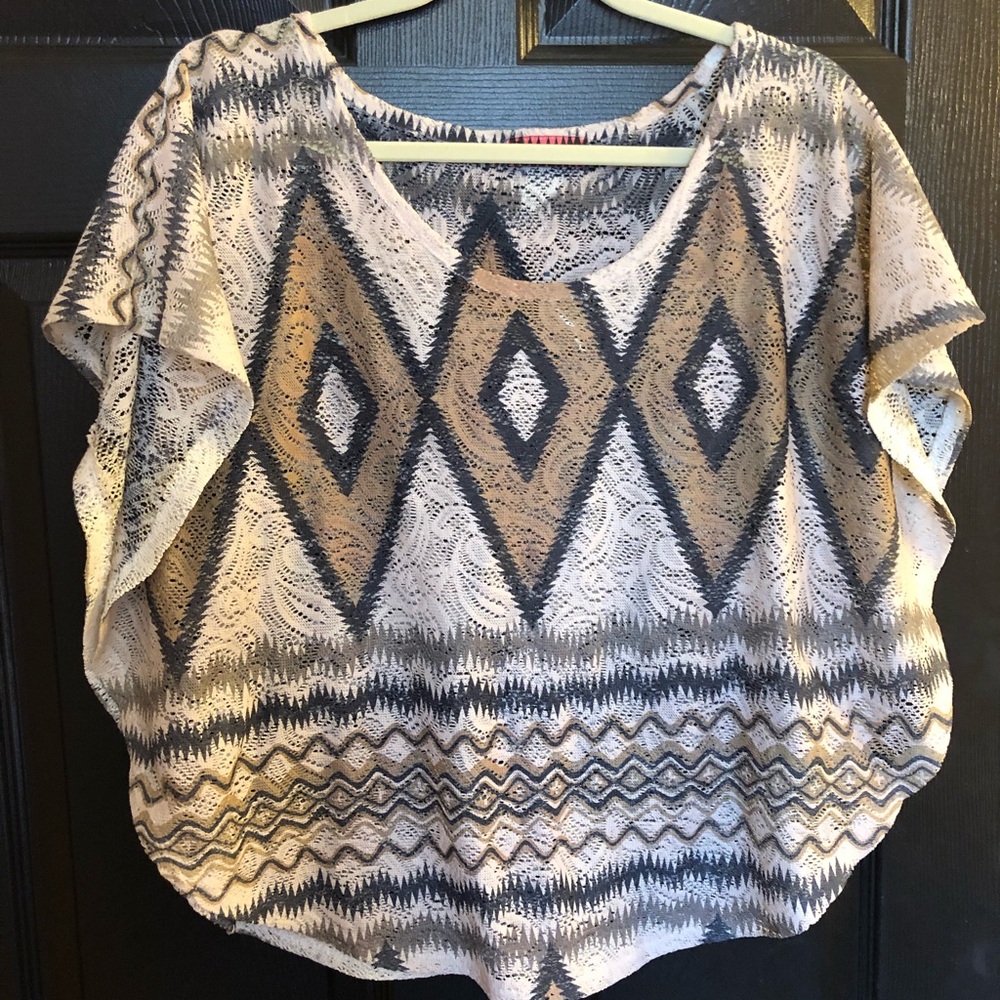 Aztec cover-up shirt